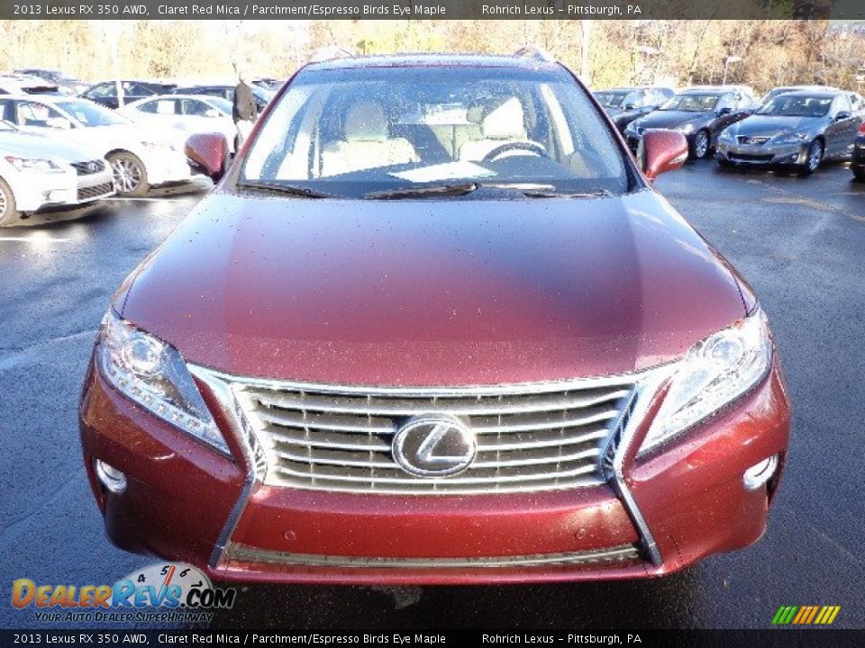 2013 Lexus RX 350 AWD Claret Red Mica / Parchment/Espresso Birds Eye Maple Photo #7