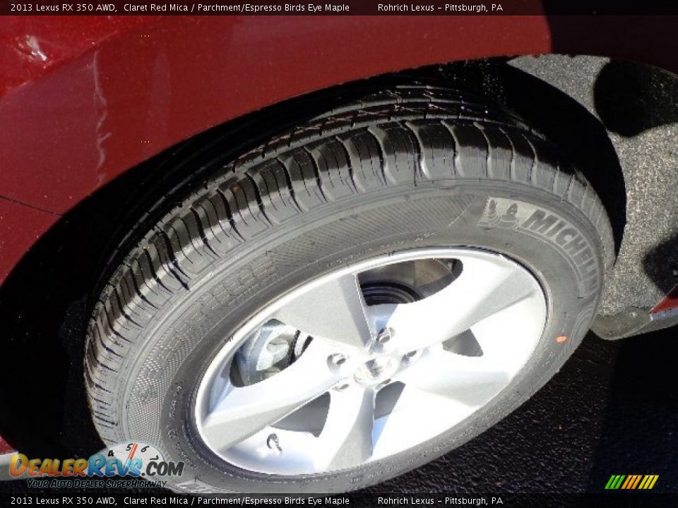 2013 Lexus RX 350 AWD Claret Red Mica / Parchment/Espresso Birds Eye Maple Photo #9