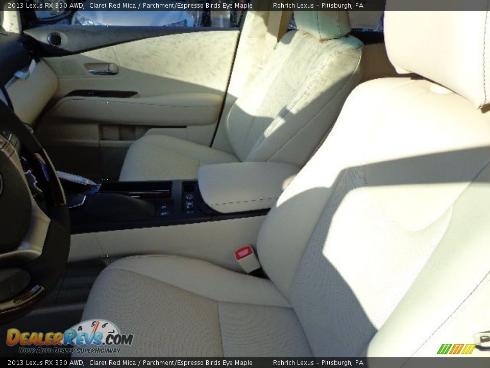 2013 Lexus RX 350 AWD Claret Red Mica / Parchment/Espresso Birds Eye Maple Photo #10