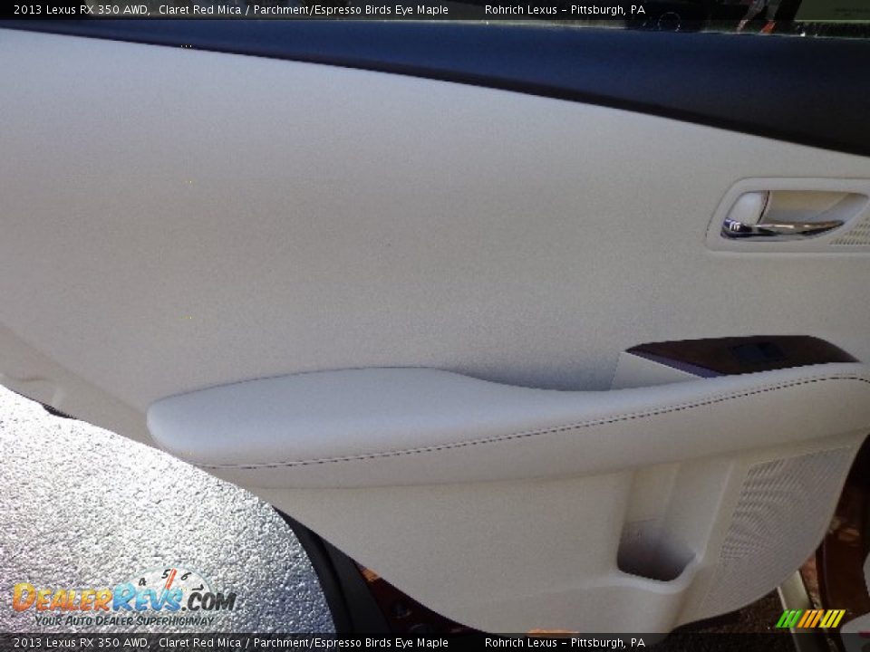 2013 Lexus RX 350 AWD Claret Red Mica / Parchment/Espresso Birds Eye Maple Photo #13