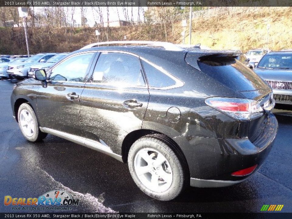 2013 Lexus RX 350 AWD Stargazer Black / Black/Ebony Birds Eye Maple Photo #2
