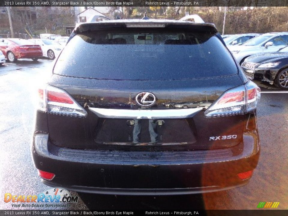 2013 Lexus RX 350 AWD Stargazer Black / Black/Ebony Birds Eye Maple Photo #3
