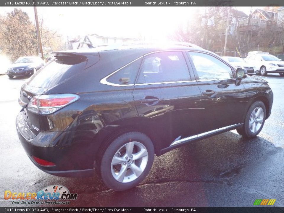 2013 Lexus RX 350 AWD Stargazer Black / Black/Ebony Birds Eye Maple Photo #4