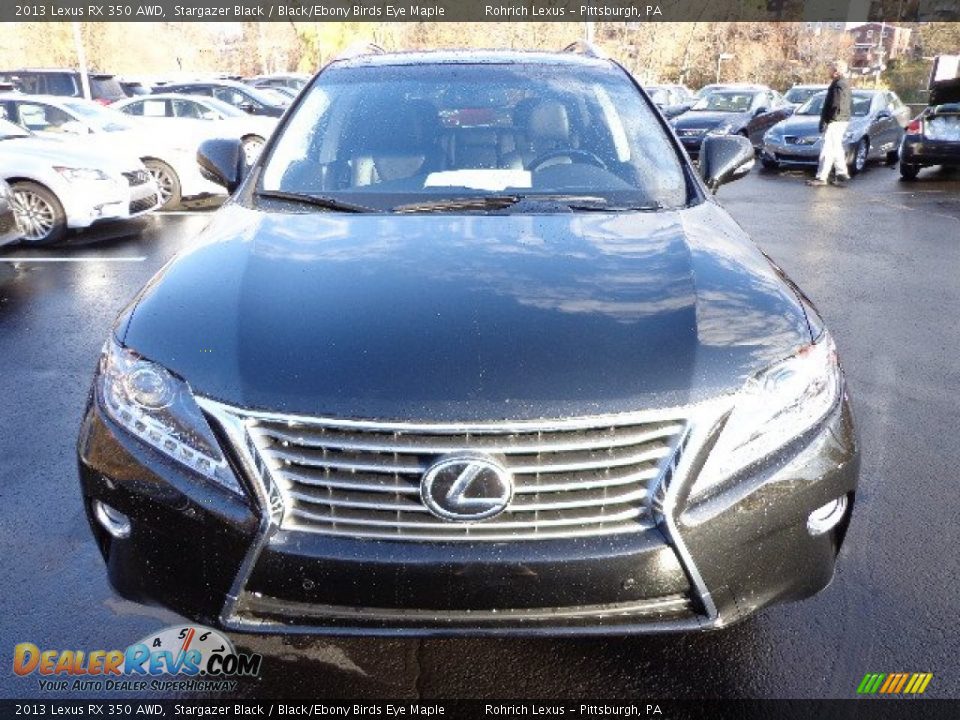 2013 Lexus RX 350 AWD Stargazer Black / Black/Ebony Birds Eye Maple Photo #7