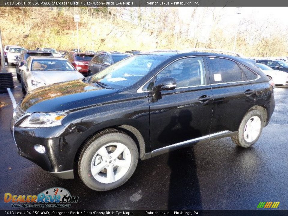 2013 Lexus RX 350 AWD Stargazer Black / Black/Ebony Birds Eye Maple Photo #8