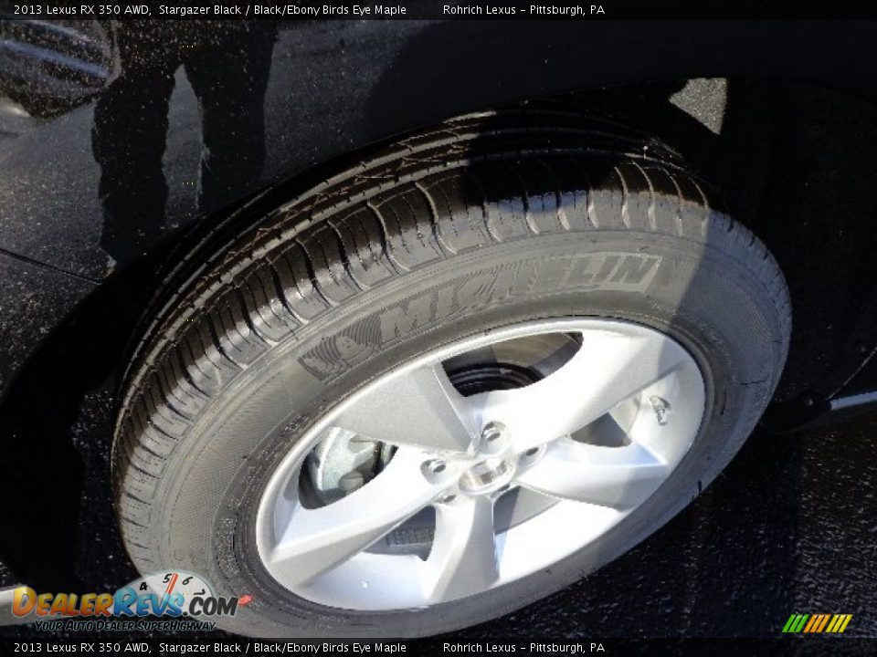 2013 Lexus RX 350 AWD Stargazer Black / Black/Ebony Birds Eye Maple Photo #9