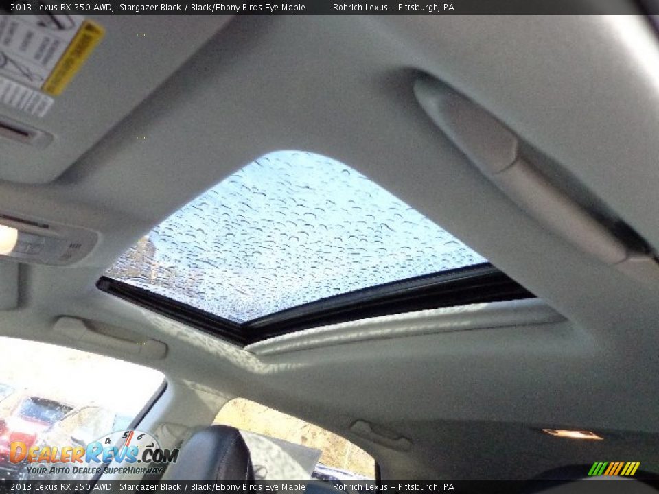 2013 Lexus RX 350 AWD Stargazer Black / Black/Ebony Birds Eye Maple Photo #15