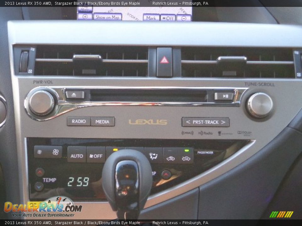 2013 Lexus RX 350 AWD Stargazer Black / Black/Ebony Birds Eye Maple Photo #18