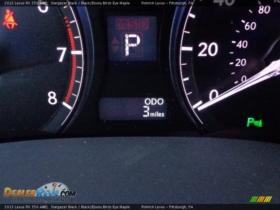 2013 Lexus RX 350 AWD Stargazer Black / Black/Ebony Birds Eye Maple Photo #19
