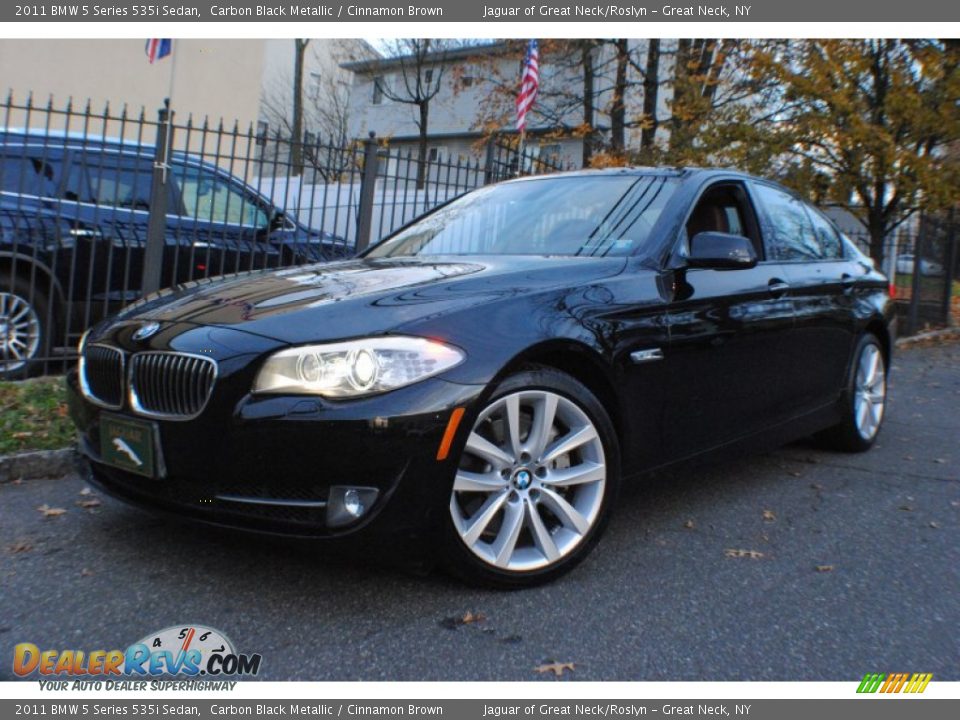 2011 BMW 5 Series 535i Sedan Carbon Black Metallic / Cinnamon Brown Photo #1