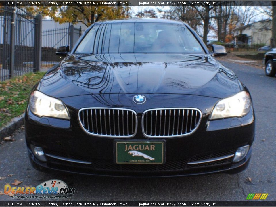 2011 BMW 5 Series 535i Sedan Carbon Black Metallic / Cinnamon Brown Photo #2