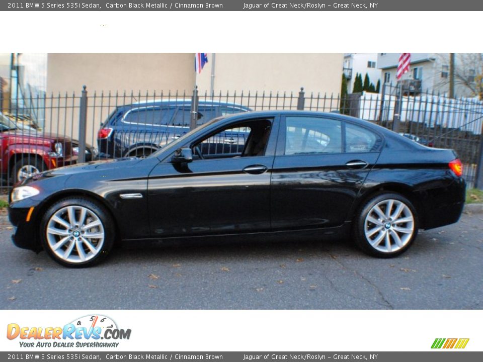 2011 BMW 5 Series 535i Sedan Carbon Black Metallic / Cinnamon Brown Photo #3