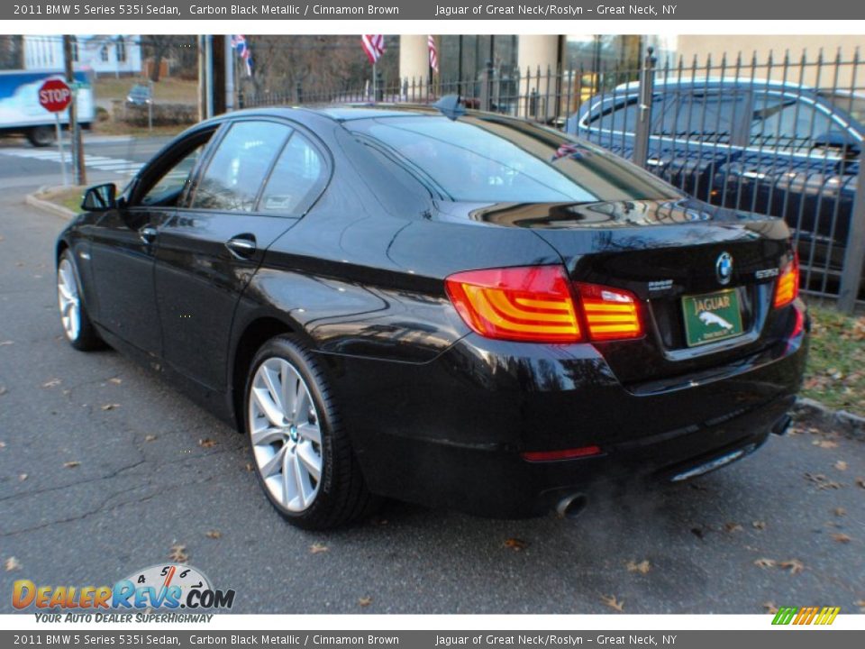 2011 BMW 5 Series 535i Sedan Carbon Black Metallic / Cinnamon Brown Photo #4