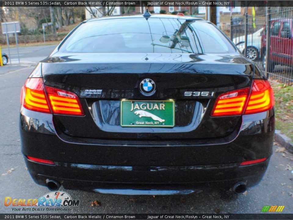 2011 BMW 5 Series 535i Sedan Carbon Black Metallic / Cinnamon Brown Photo #5