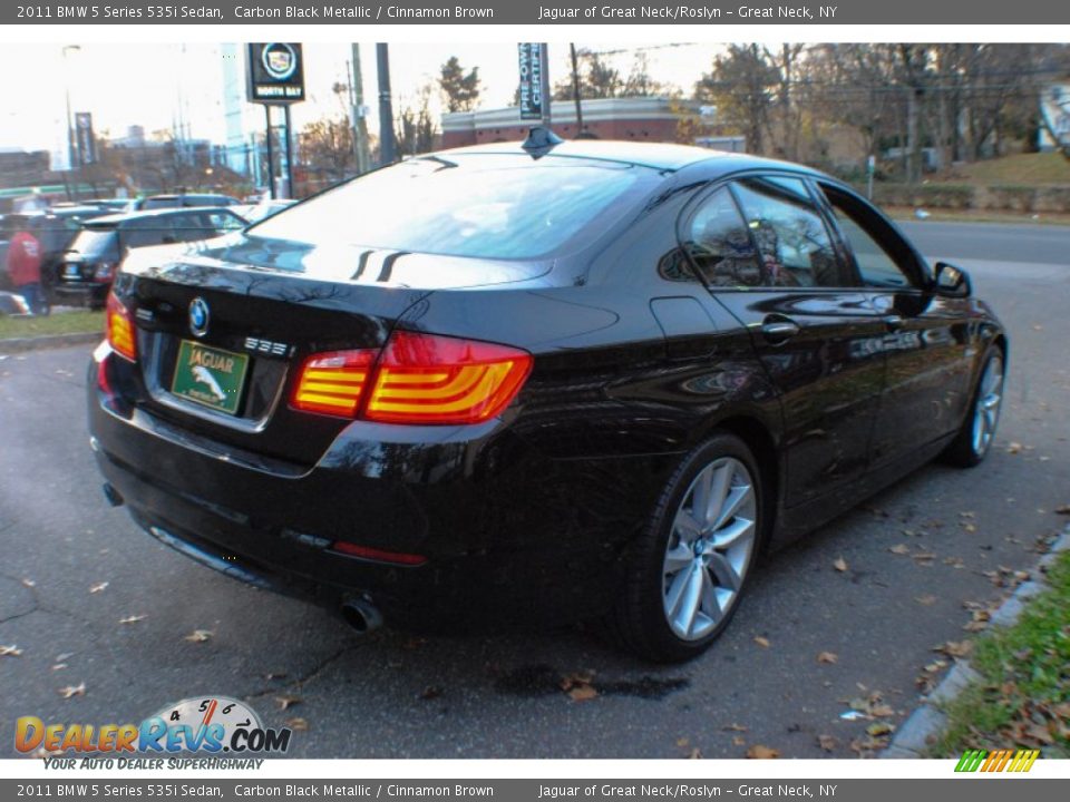 2011 BMW 5 Series 535i Sedan Carbon Black Metallic / Cinnamon Brown Photo #6