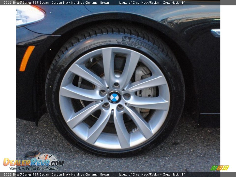 2011 BMW 5 Series 535i Sedan Carbon Black Metallic / Cinnamon Brown Photo #8