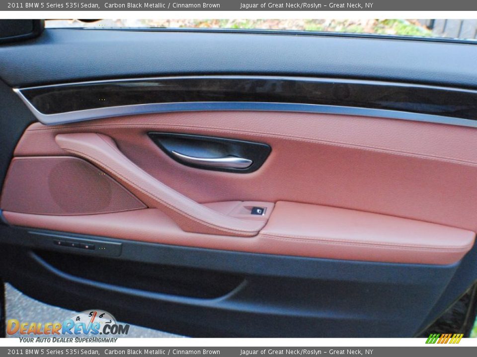 2011 BMW 5 Series 535i Sedan Carbon Black Metallic / Cinnamon Brown Photo #9