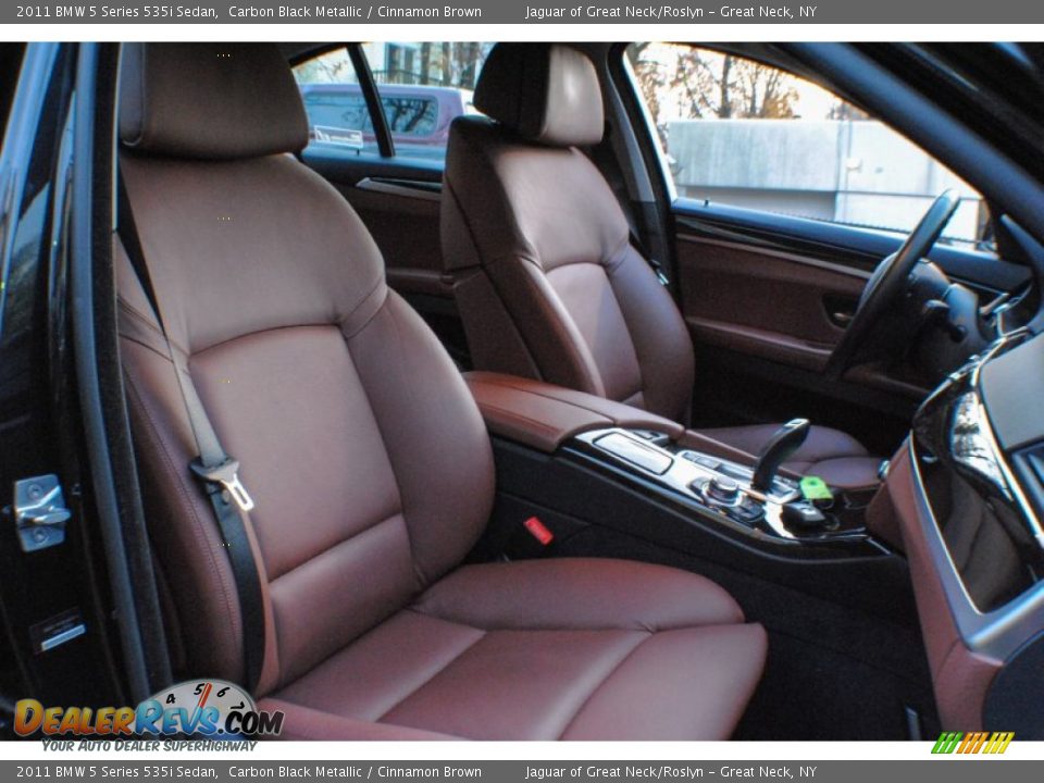 2011 BMW 5 Series 535i Sedan Carbon Black Metallic / Cinnamon Brown Photo #10
