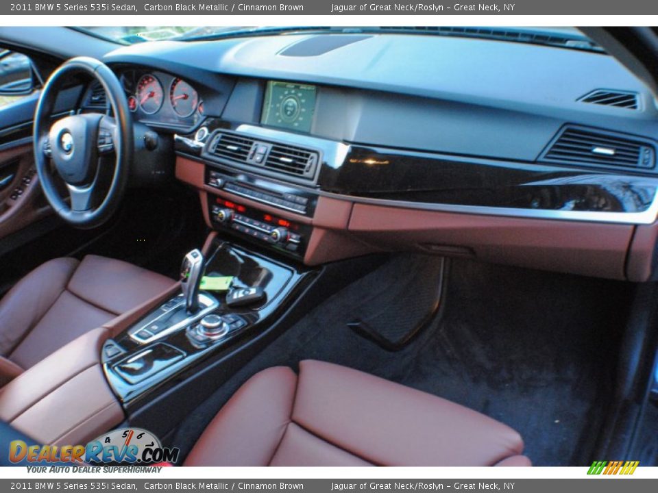 2011 BMW 5 Series 535i Sedan Carbon Black Metallic / Cinnamon Brown Photo #11