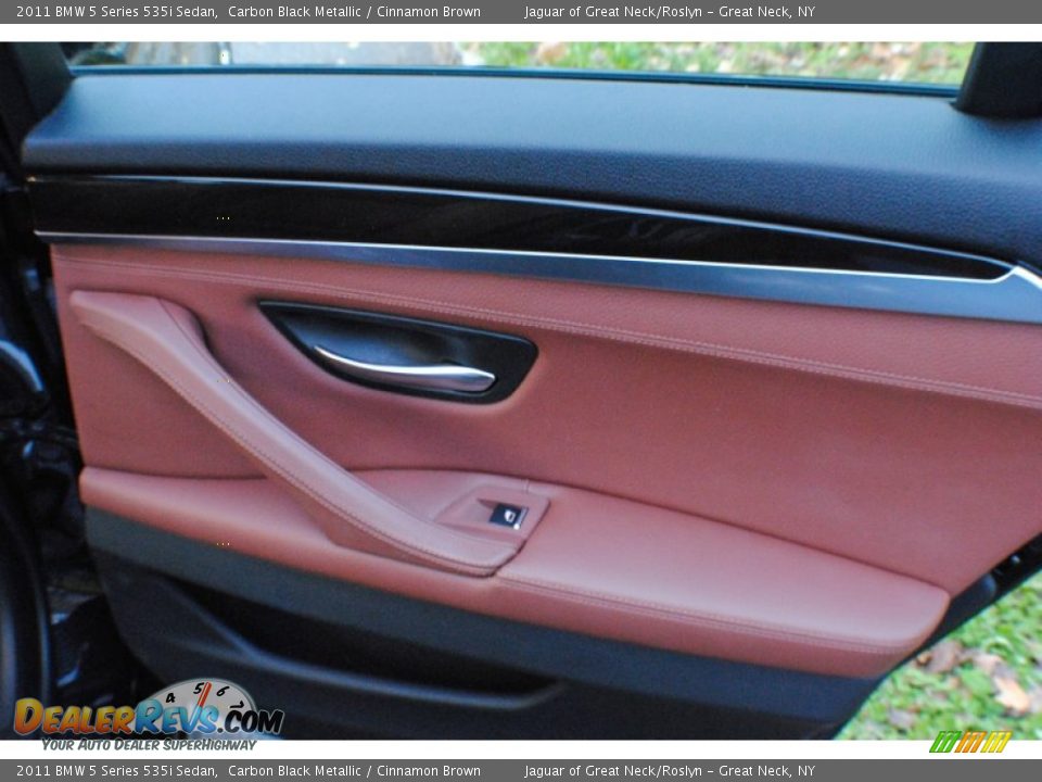 2011 BMW 5 Series 535i Sedan Carbon Black Metallic / Cinnamon Brown Photo #12