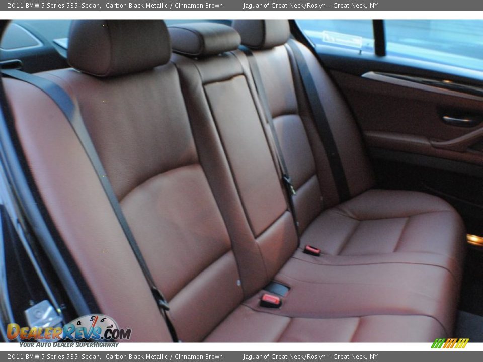 2011 BMW 5 Series 535i Sedan Carbon Black Metallic / Cinnamon Brown Photo #13