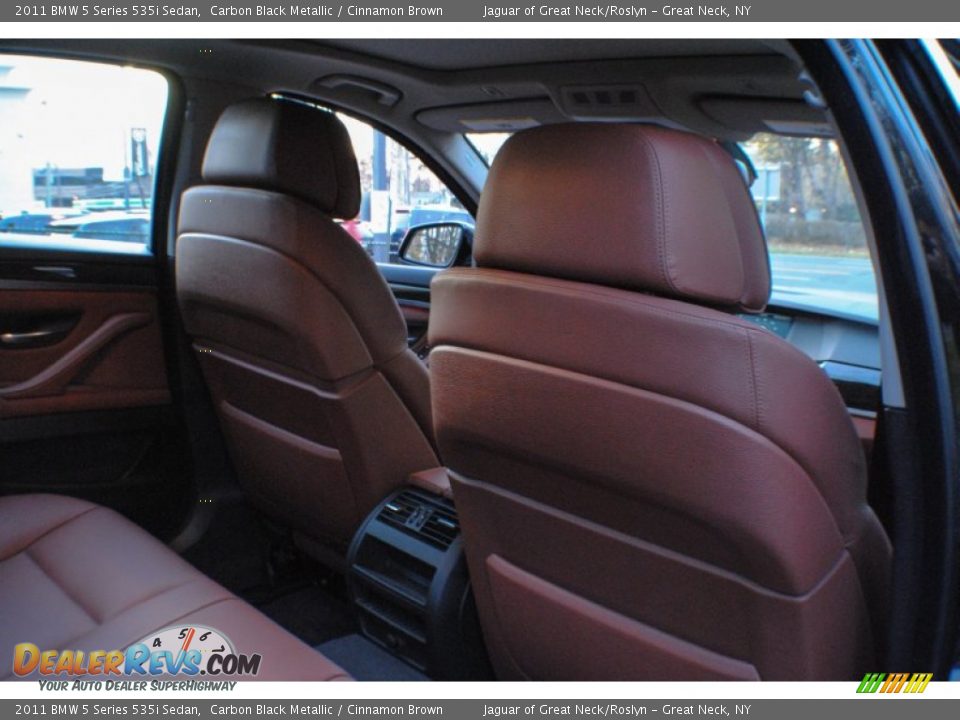 2011 BMW 5 Series 535i Sedan Carbon Black Metallic / Cinnamon Brown Photo #14