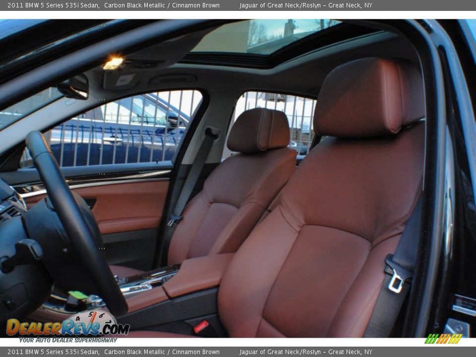 2011 BMW 5 Series 535i Sedan Carbon Black Metallic / Cinnamon Brown Photo #19