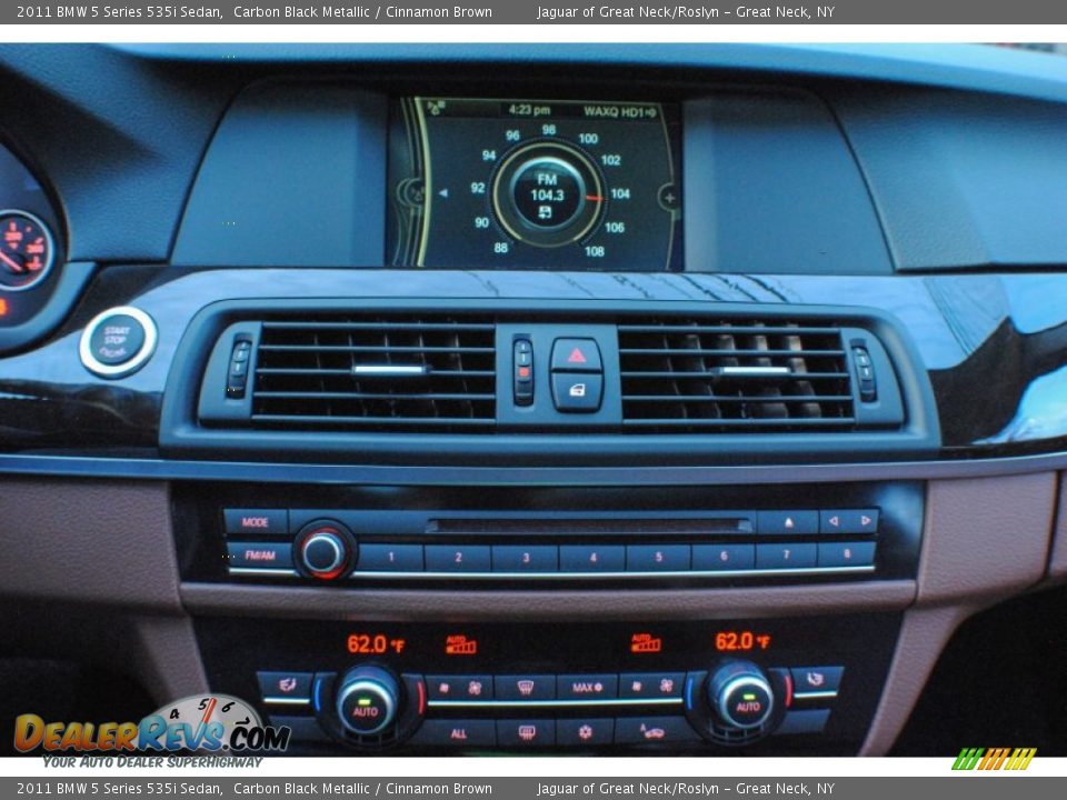 2011 BMW 5 Series 535i Sedan Carbon Black Metallic / Cinnamon Brown Photo #20