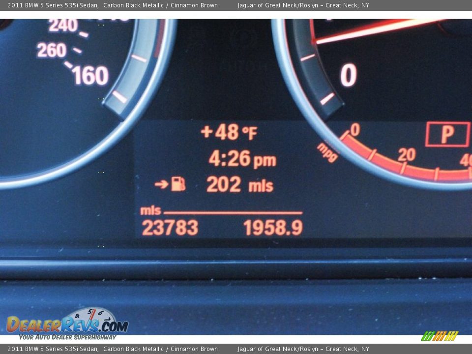2011 BMW 5 Series 535i Sedan Carbon Black Metallic / Cinnamon Brown Photo #21