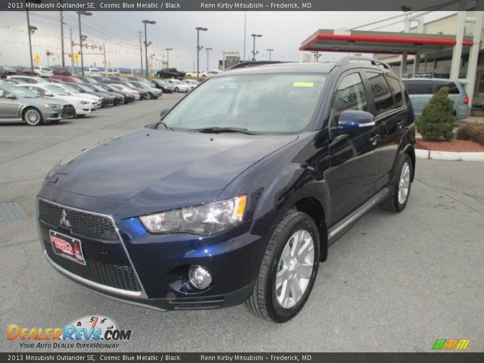 2013 Mitsubishi Outlander SE Cosmic Blue Metallic / Black Photo #1