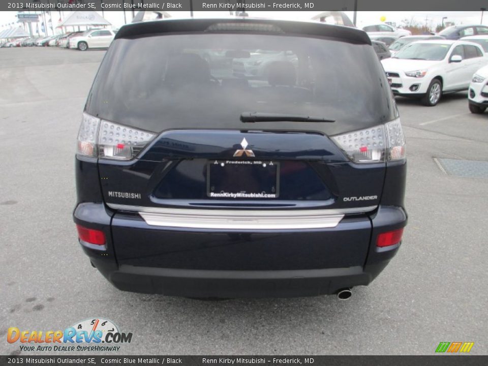 2013 Mitsubishi Outlander SE Cosmic Blue Metallic / Black Photo #4