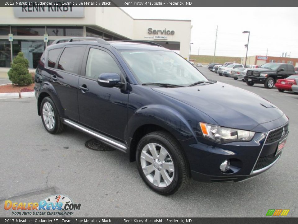 2013 Mitsubishi Outlander SE Cosmic Blue Metallic / Black Photo #7