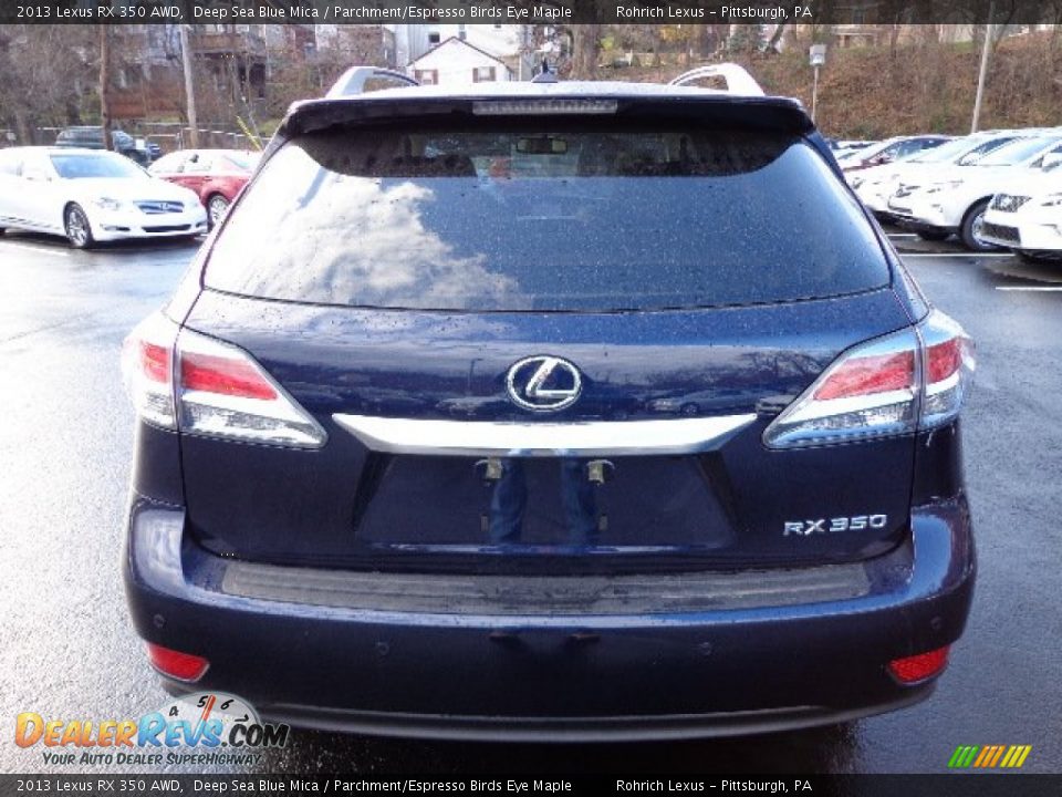 2013 Lexus RX 350 AWD Deep Sea Blue Mica / Parchment/Espresso Birds Eye Maple Photo #3