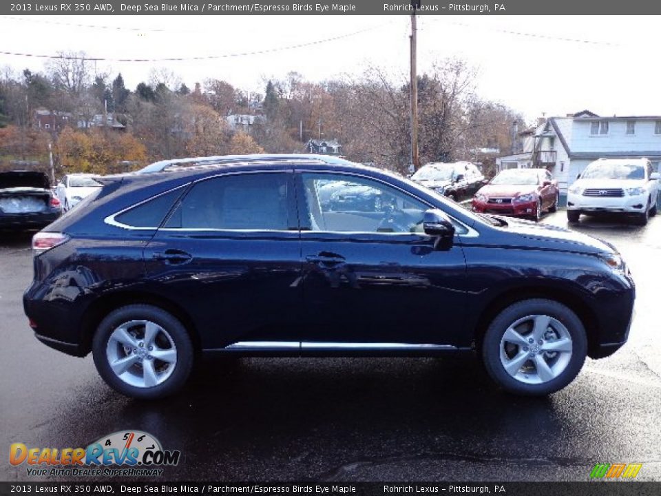 2013 Lexus RX 350 AWD Deep Sea Blue Mica / Parchment/Espresso Birds Eye Maple Photo #5