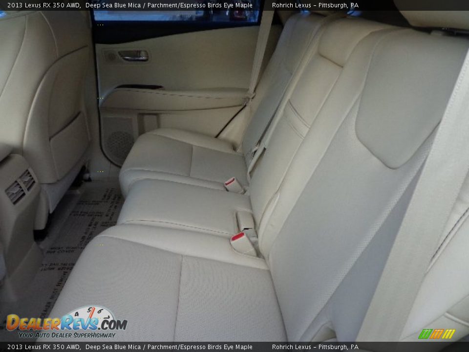 2013 Lexus RX 350 AWD Deep Sea Blue Mica / Parchment/Espresso Birds Eye Maple Photo #11