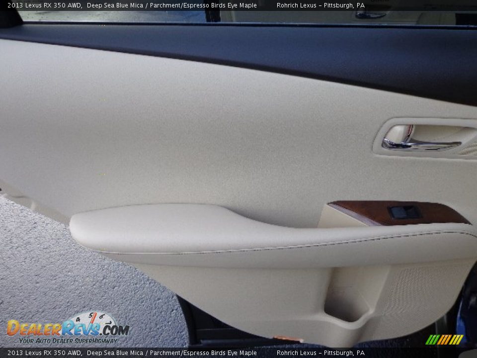 2013 Lexus RX 350 AWD Deep Sea Blue Mica / Parchment/Espresso Birds Eye Maple Photo #13