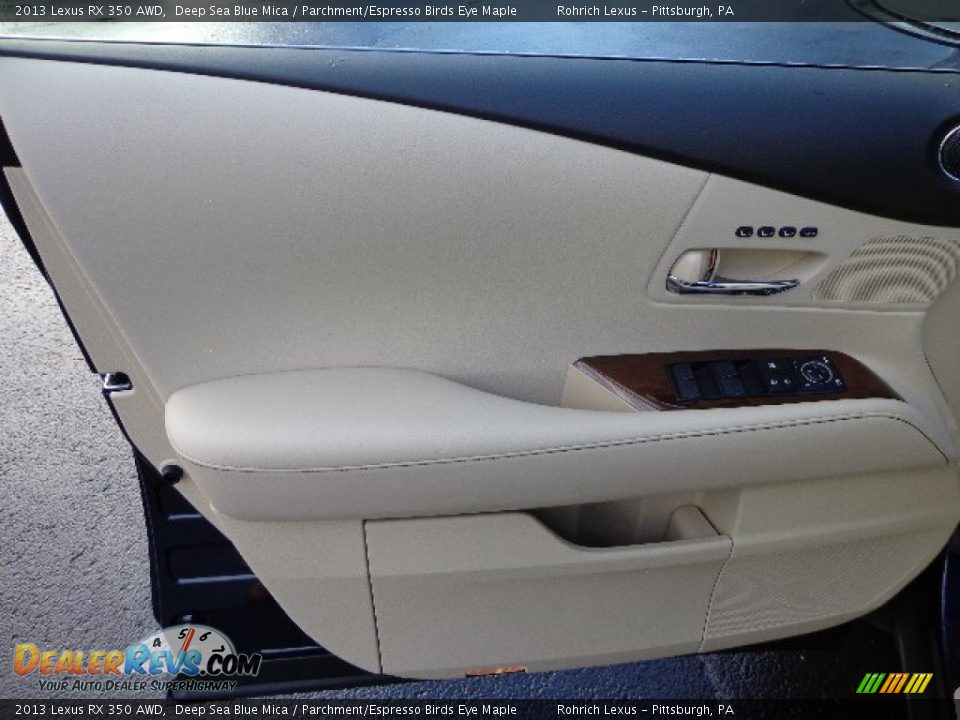 2013 Lexus RX 350 AWD Deep Sea Blue Mica / Parchment/Espresso Birds Eye Maple Photo #14