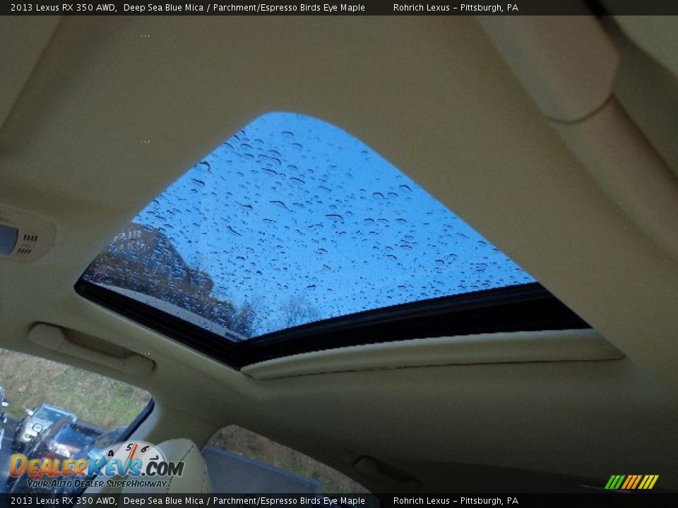 2013 Lexus RX 350 AWD Deep Sea Blue Mica / Parchment/Espresso Birds Eye Maple Photo #15