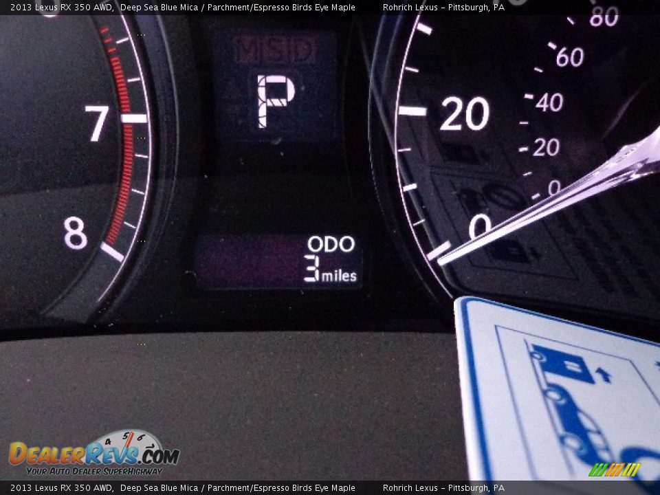 2013 Lexus RX 350 AWD Deep Sea Blue Mica / Parchment/Espresso Birds Eye Maple Photo #19
