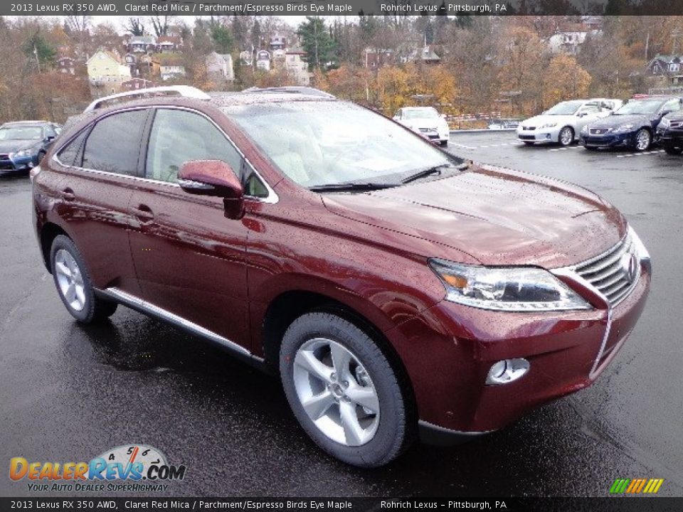 2013 Lexus RX 350 AWD Claret Red Mica / Parchment/Espresso Birds Eye Maple Photo #6