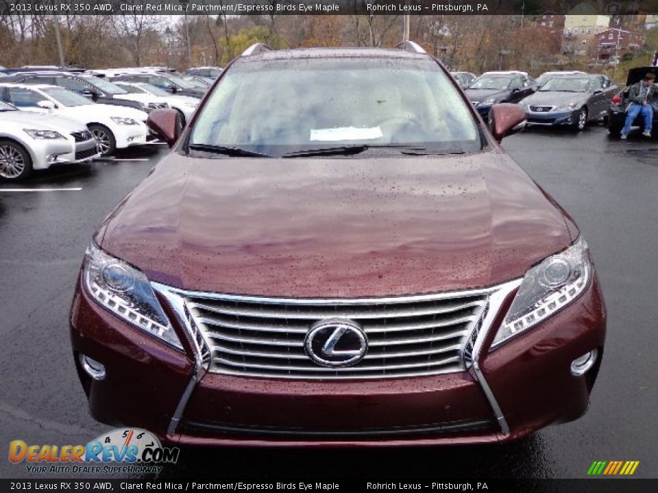2013 Lexus RX 350 AWD Claret Red Mica / Parchment/Espresso Birds Eye Maple Photo #7