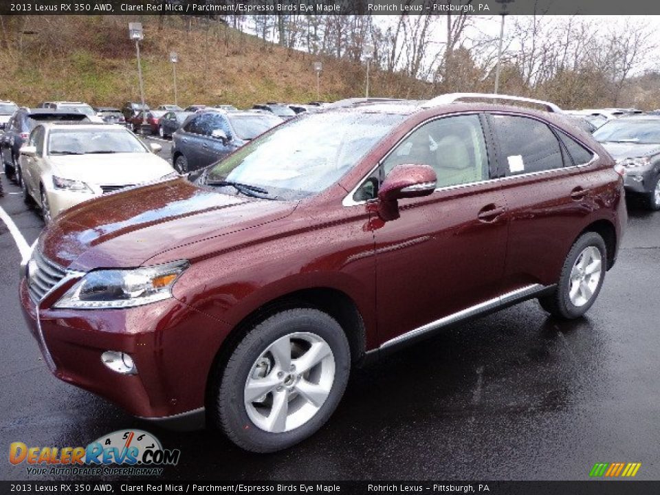 2013 Lexus RX 350 AWD Claret Red Mica / Parchment/Espresso Birds Eye Maple Photo #8