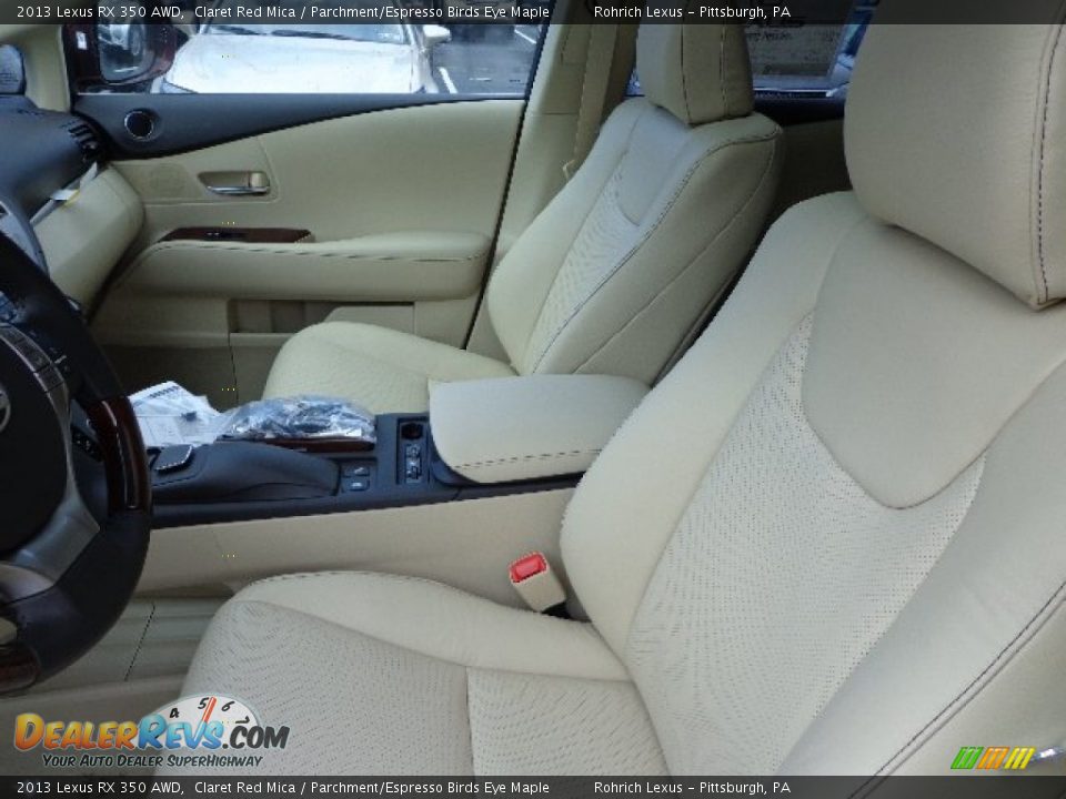 2013 Lexus RX 350 AWD Claret Red Mica / Parchment/Espresso Birds Eye Maple Photo #10