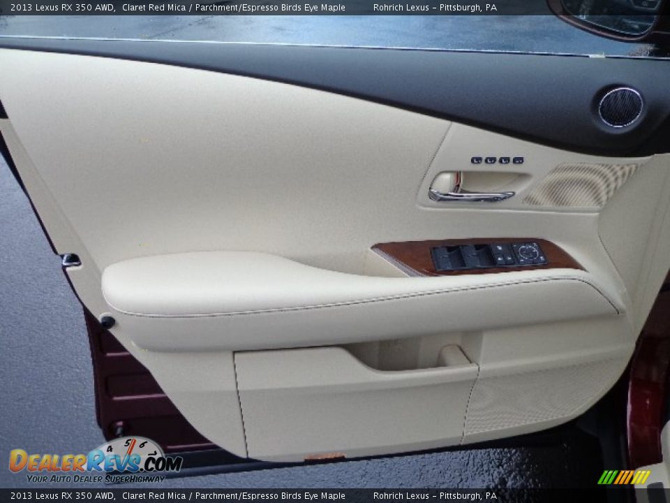 2013 Lexus RX 350 AWD Claret Red Mica / Parchment/Espresso Birds Eye Maple Photo #14