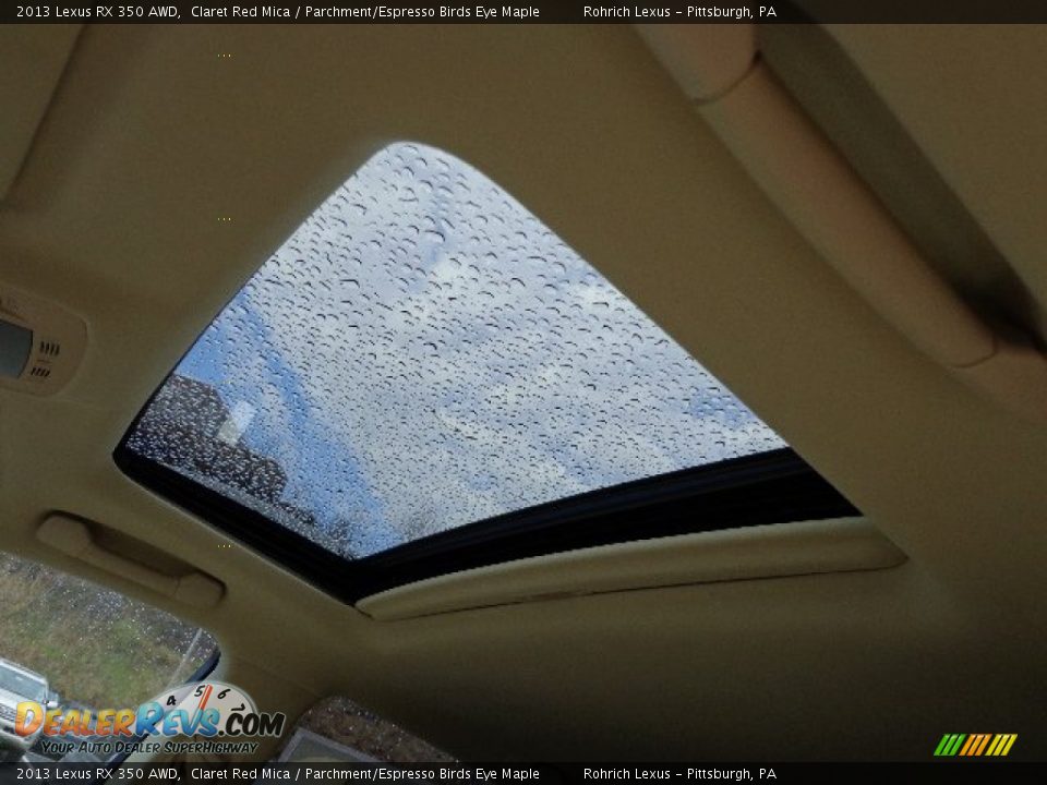 2013 Lexus RX 350 AWD Claret Red Mica / Parchment/Espresso Birds Eye Maple Photo #15