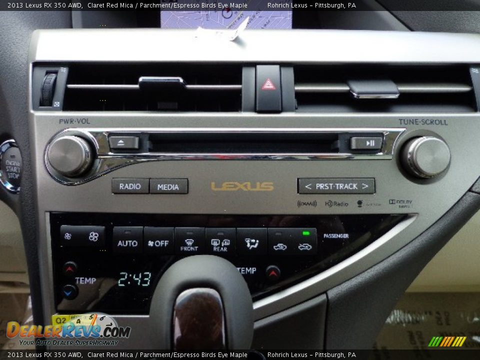 2013 Lexus RX 350 AWD Claret Red Mica / Parchment/Espresso Birds Eye Maple Photo #18