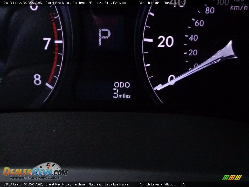 2013 Lexus RX 350 AWD Claret Red Mica / Parchment/Espresso Birds Eye Maple Photo #19