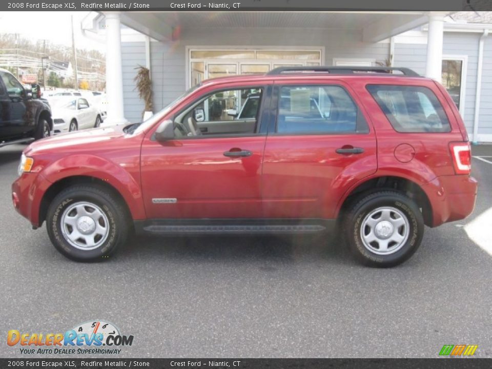 2008 Ford Escape XLS Redfire Metallic / Stone Photo #4