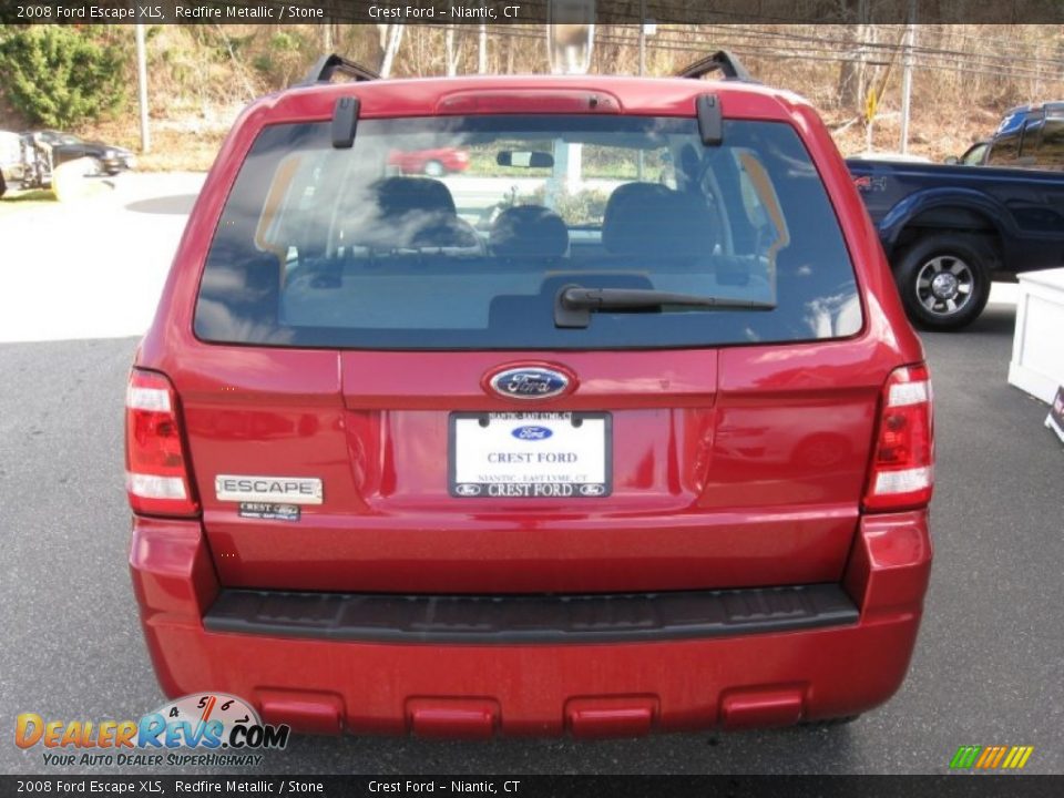 2008 Ford Escape XLS Redfire Metallic / Stone Photo #6