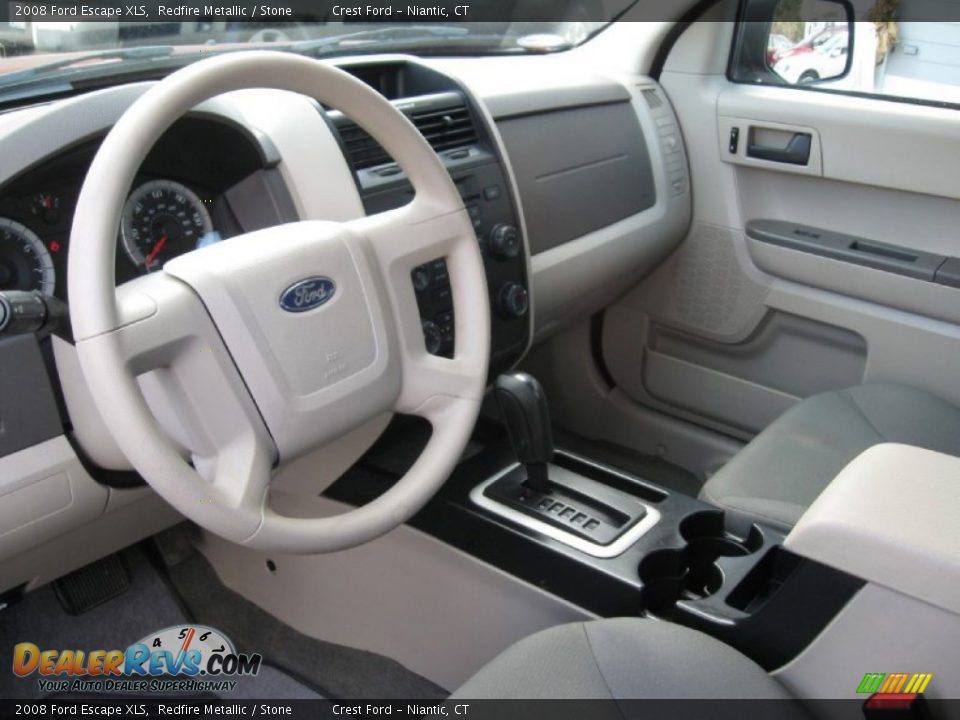 2008 Ford Escape XLS Redfire Metallic / Stone Photo #10
